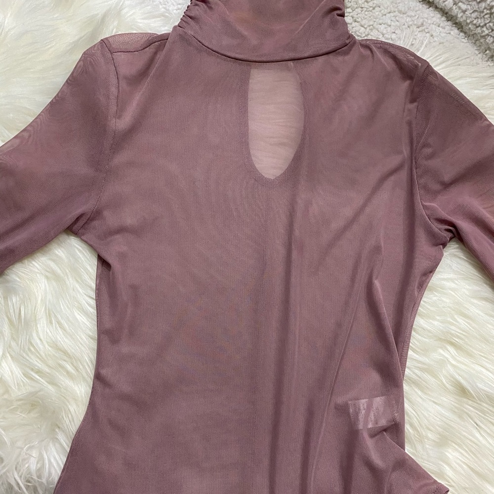 see through long sleeve body suit